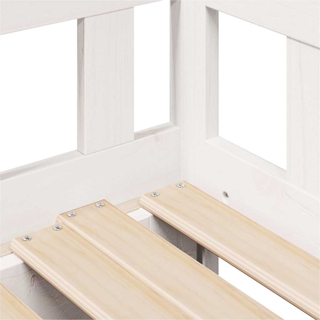 Sofá-cama com gavetão e gavetas sem colchão 80x200 cm branco