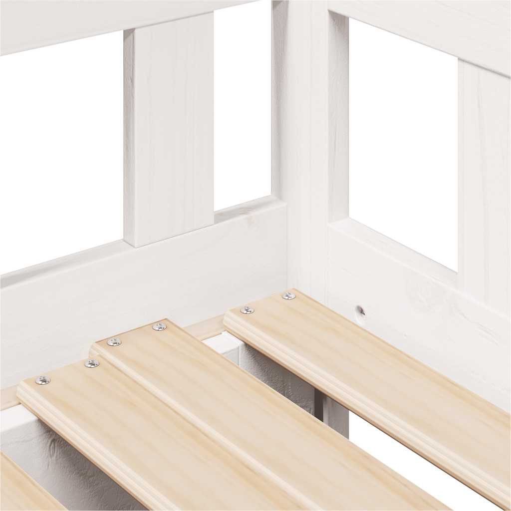 Sofá-cama com gavetão e gavetas sem colchão 90x200 cm branco