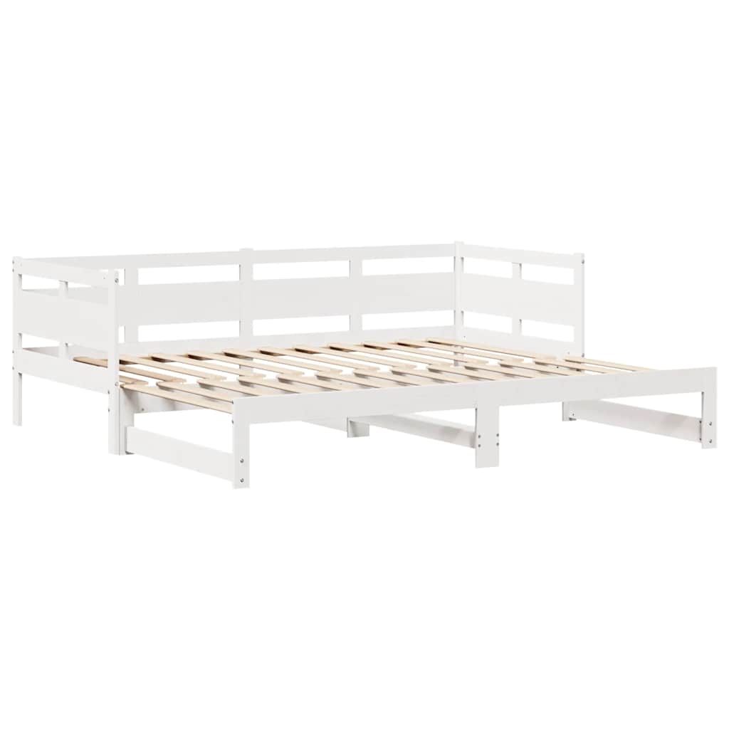 Sofá-cama com gavetão e gavetas sem colchão 80x200 cm branco