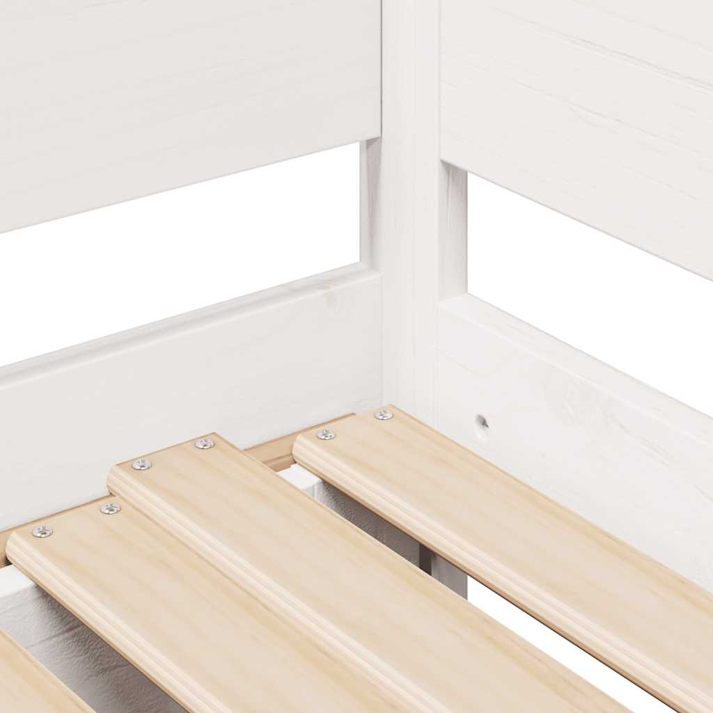 Sofá-cama com gavetão e gavetas sem colchão 80x200 cm branco