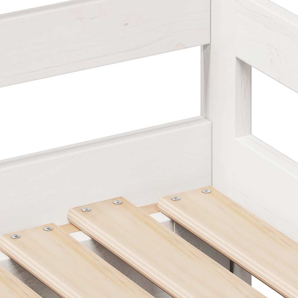 Sofá-cama com gavetão e gavetas sem colchão 90x200 cm branco