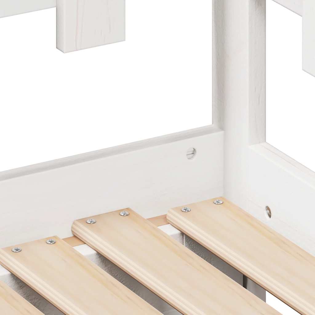 Sofá-cama com gavetão e gavetas sem colchão 80x200 cm branco