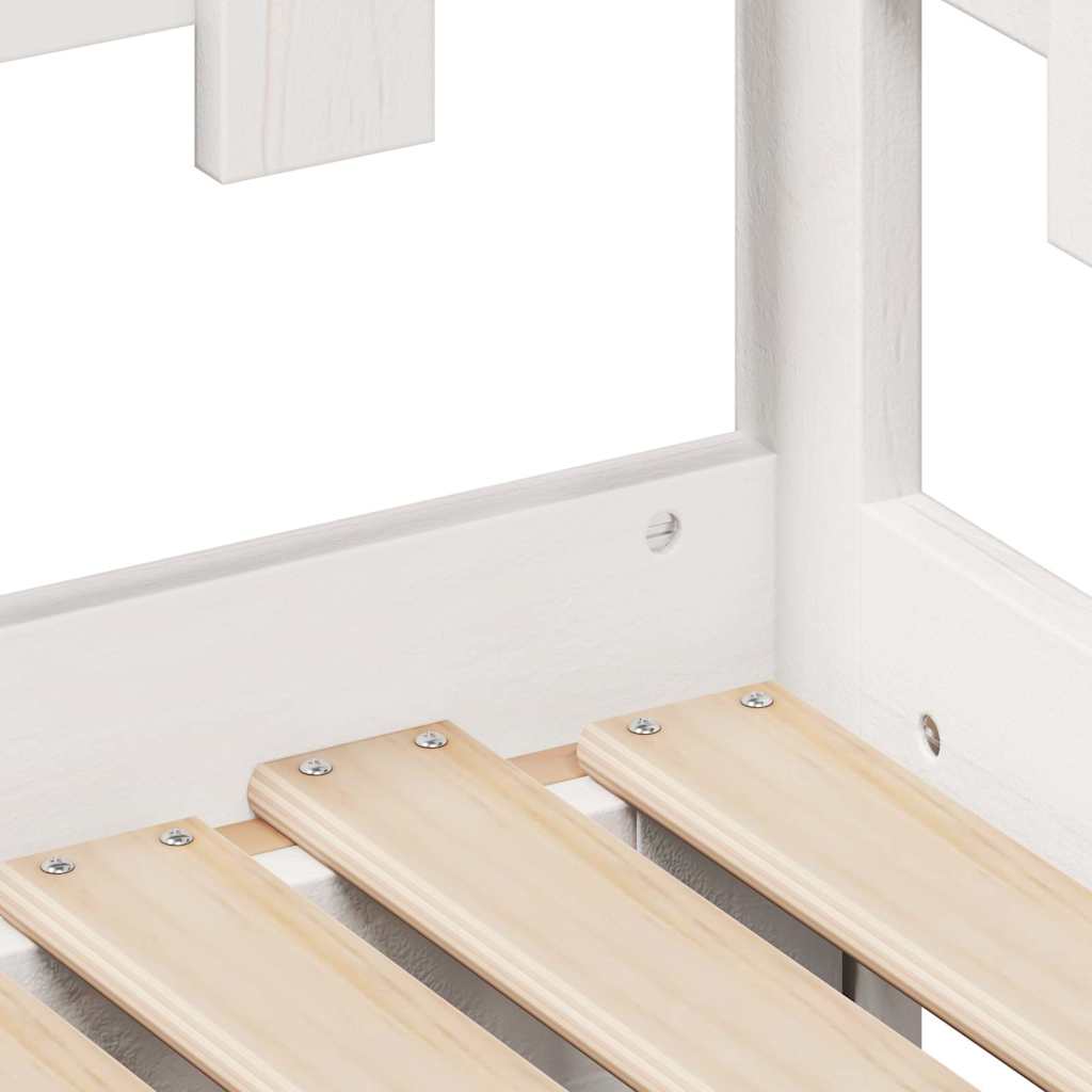 Sofá-cama com gavetão e gavetas sem colchão 90x200 cm branco