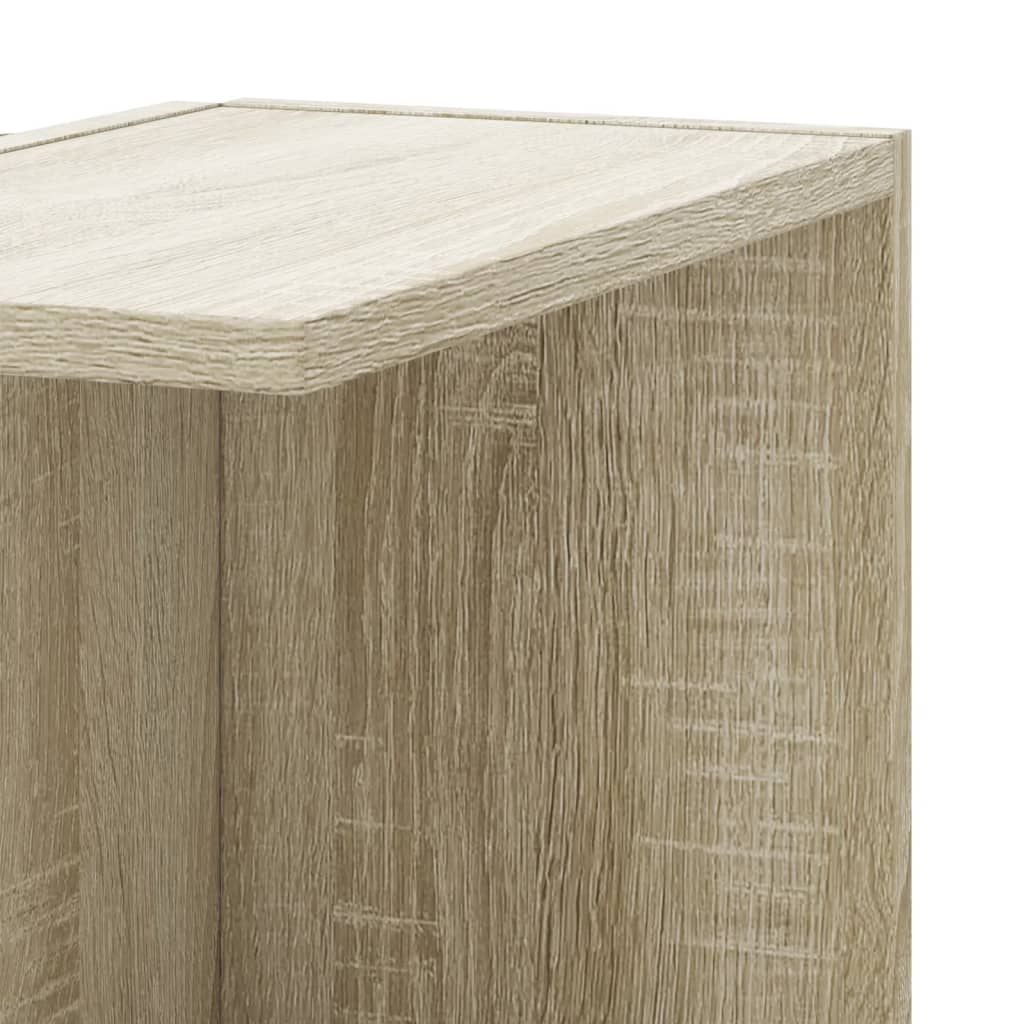 Estante parede p/ canto 36,5x36,5x140 cm deriv. madeira branco