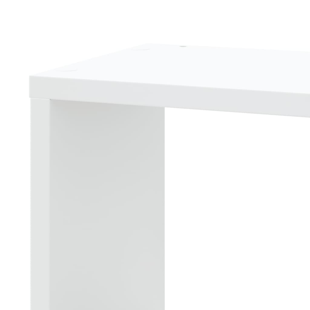Estante parede p/ canto 36,5x36,5x140 cm deriv. madeira branco