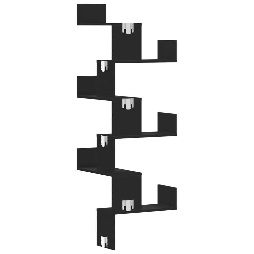 Estante parede p/ canto 36,5x36,5x140 cm deriv. madeira branco