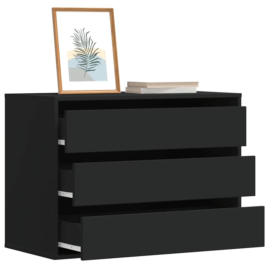 Cómoda 80x41x58 cm derivados de madeira preto