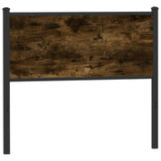 Cabeceira de cama 107 cm derivados madeira/aço carvalho fumado