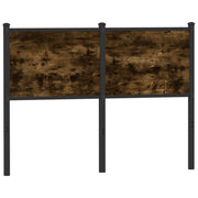 Cabeceira de cama 120 cm derivados madeira/aço carvalho fumado