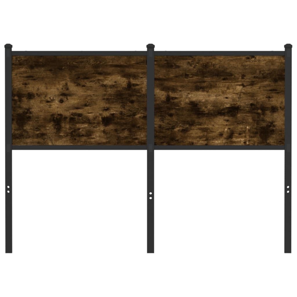 Cabeceira de cama 120 cm derivados madeira/aço carvalho fumado