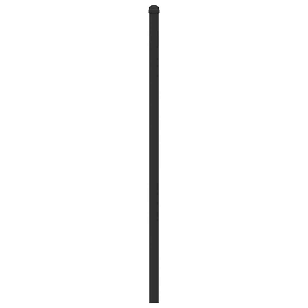 Cabeceira de cama 190cm derivados madeira/aço carvalho castanho