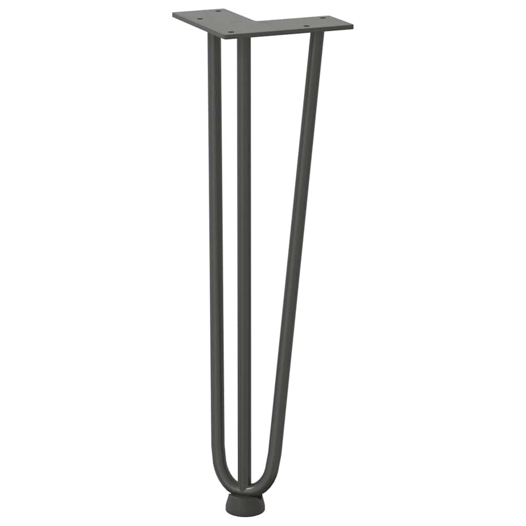 Pernas de grampo para mesa de centro 4 peças antracite 42 cm aço maciço