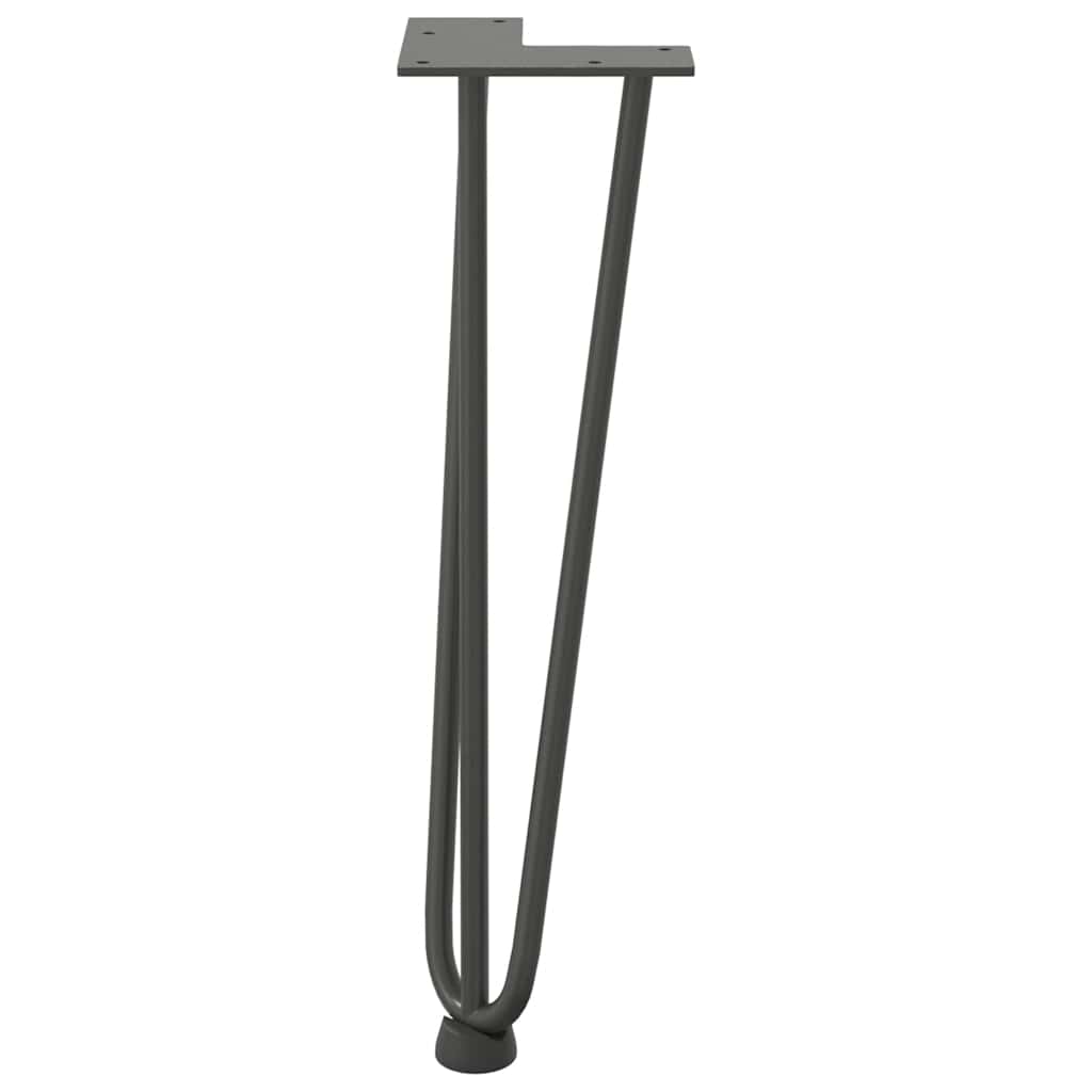 Pernas de grampo para mesa de centro 4 peças antracite 42 cm aço maciço