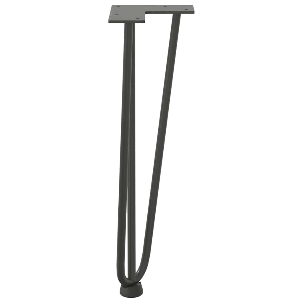 Pernas de grampo para mesa de centro 4 peças antracite 42 cm aço maciço