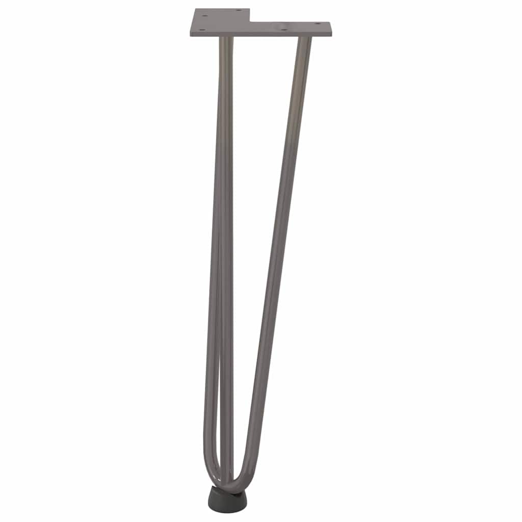 Pernas de grampo para mesa de centro 4 peças Aço natural 42 cm Aço maciço