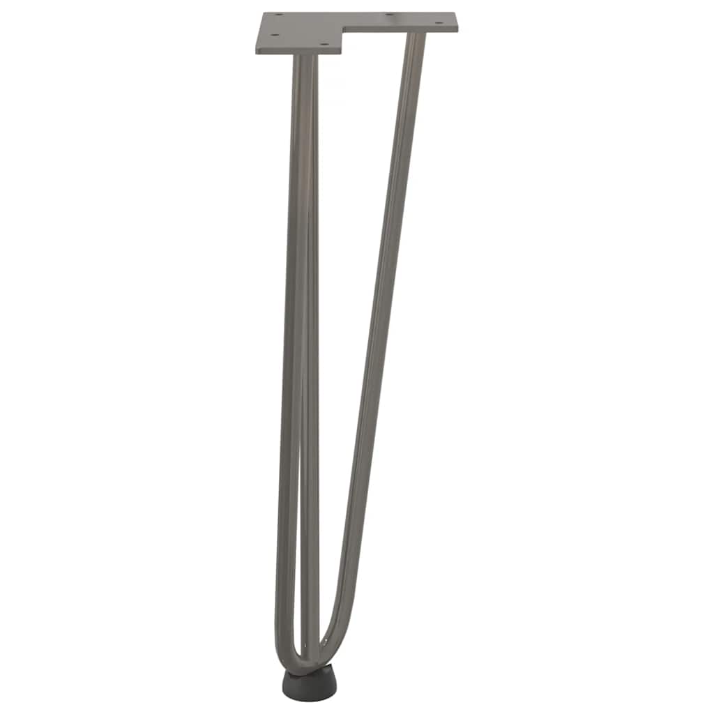 Pernas de grampo para mesa de centro 4 peças Aço natural 42 cm Aço maciço