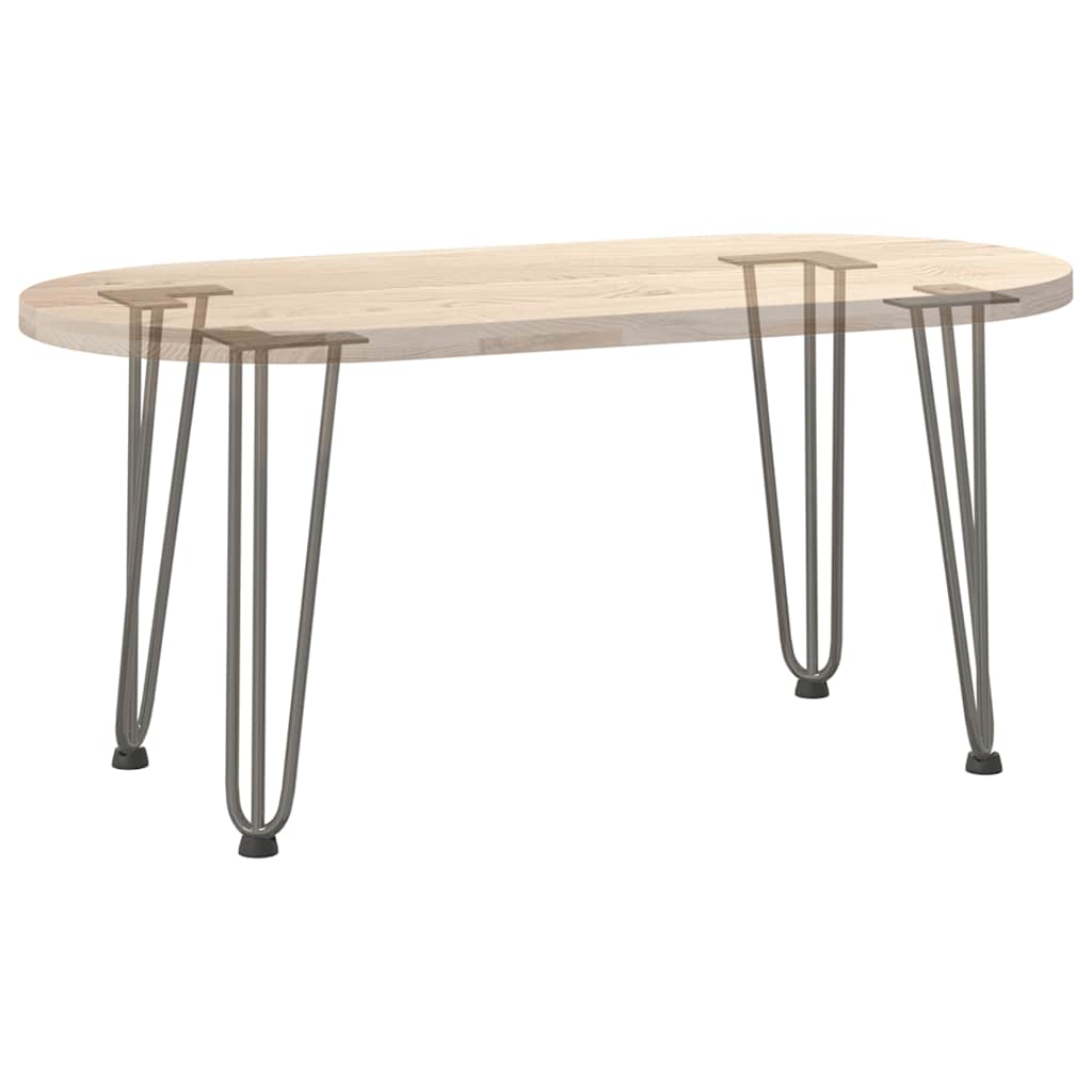 Pernas de grampo para mesa de centro 4 peças Aço natural 42 cm Aço maciço