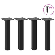 Pés para mesa de centro 4 peças, preto, 42-44 cm, aço