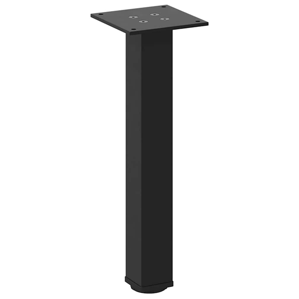 Pés para mesa de centro 4 peças, preto, 42-44 cm, aço