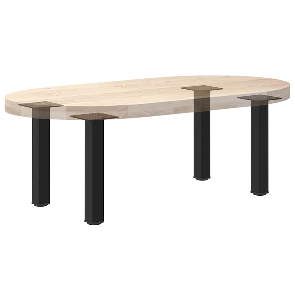 Pés para mesa de centro 4 peças, preto, 42-44 cm, aço