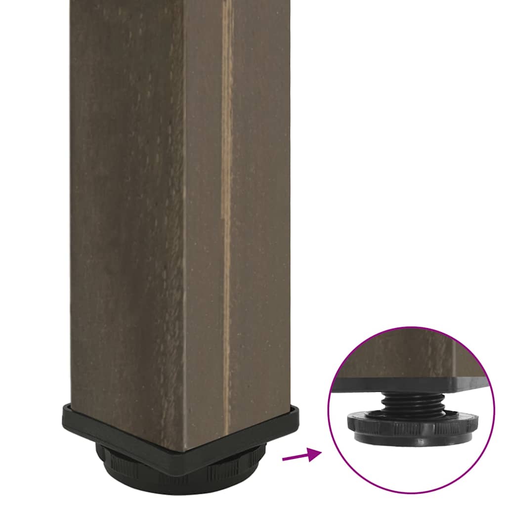 Pés de mesa de console 4 peças aço natural 72-74 cm aço