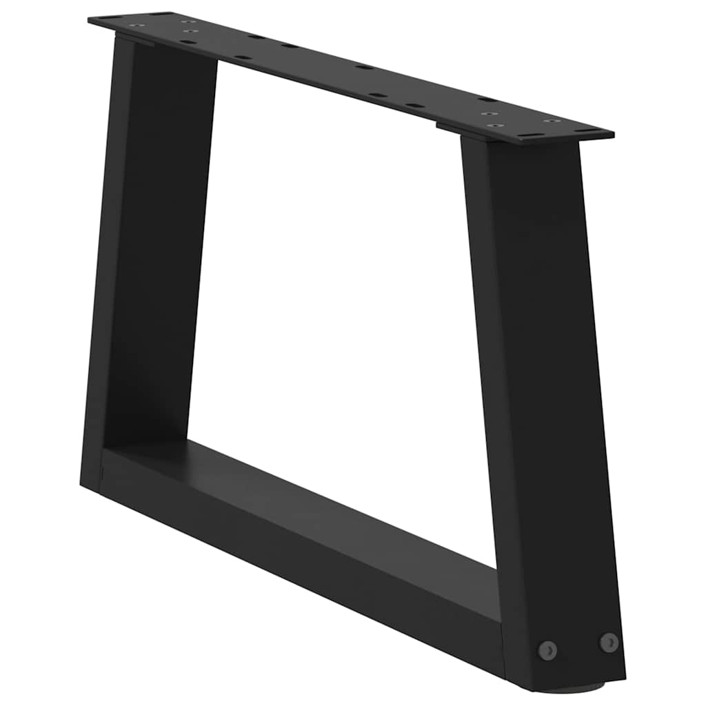 Pés para mesa de centro em V, 2 peças, preto, 60x(30-31,3) cm, aço