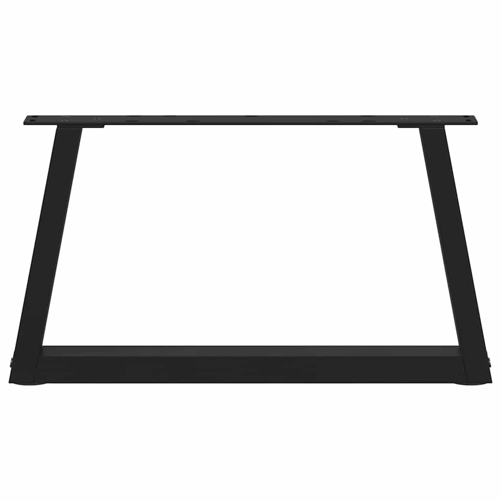 Pés para mesa de centro em V, 2 peças, preto, 60x(30-31,3) cm, aço
