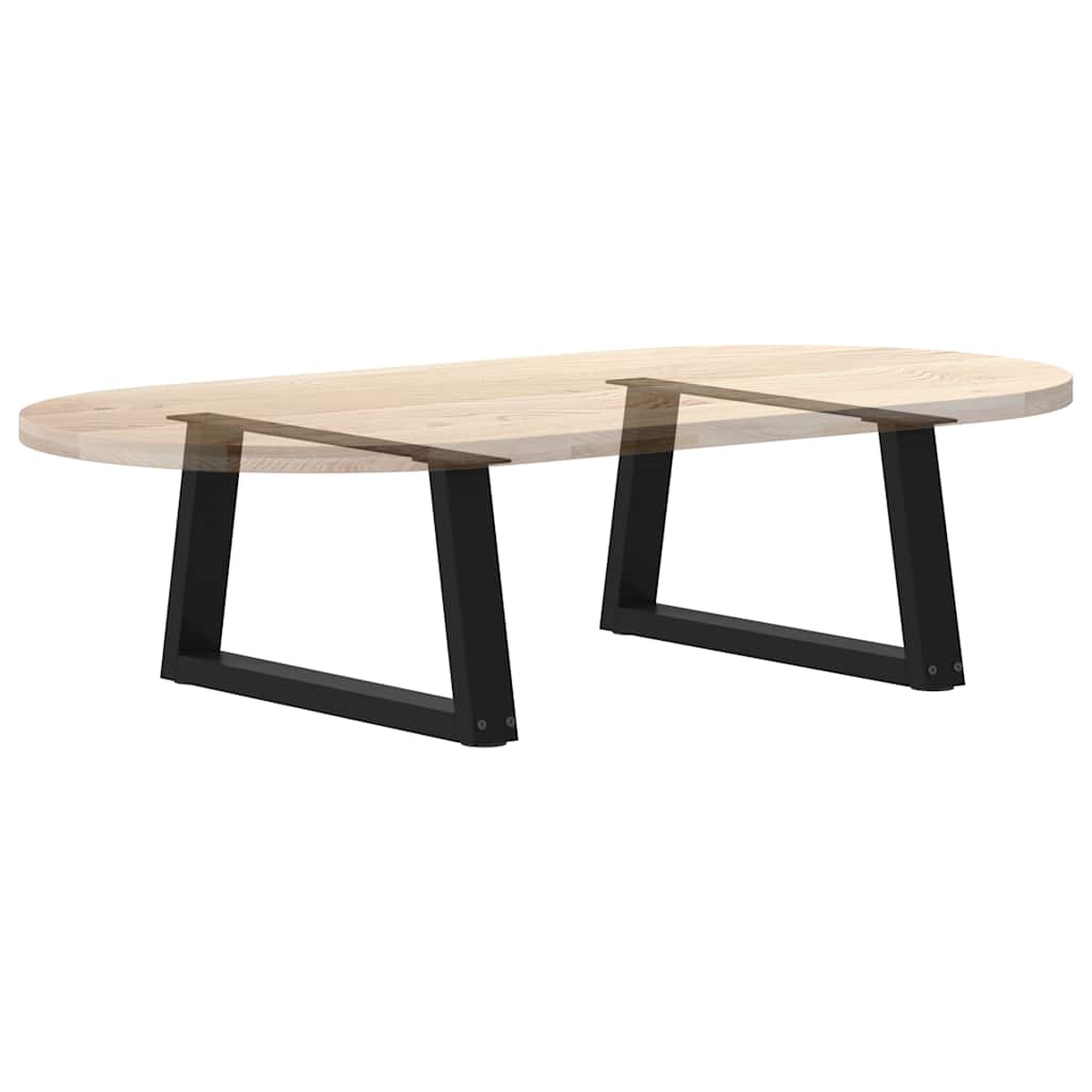 Pés para mesa de centro em V, 2 peças, preto, 60x(30-31,3) cm, aço