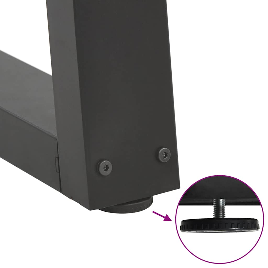 Pés para mesa de centro em V, 2 peças, antracite, 60x(30-31,3) cm, aço