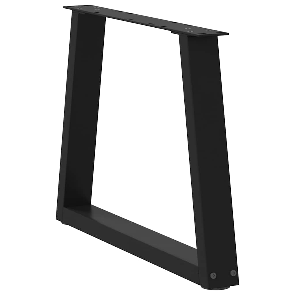 Pés para mesa de centro em V 2 peças preto 70x(42-43,3) cm aço