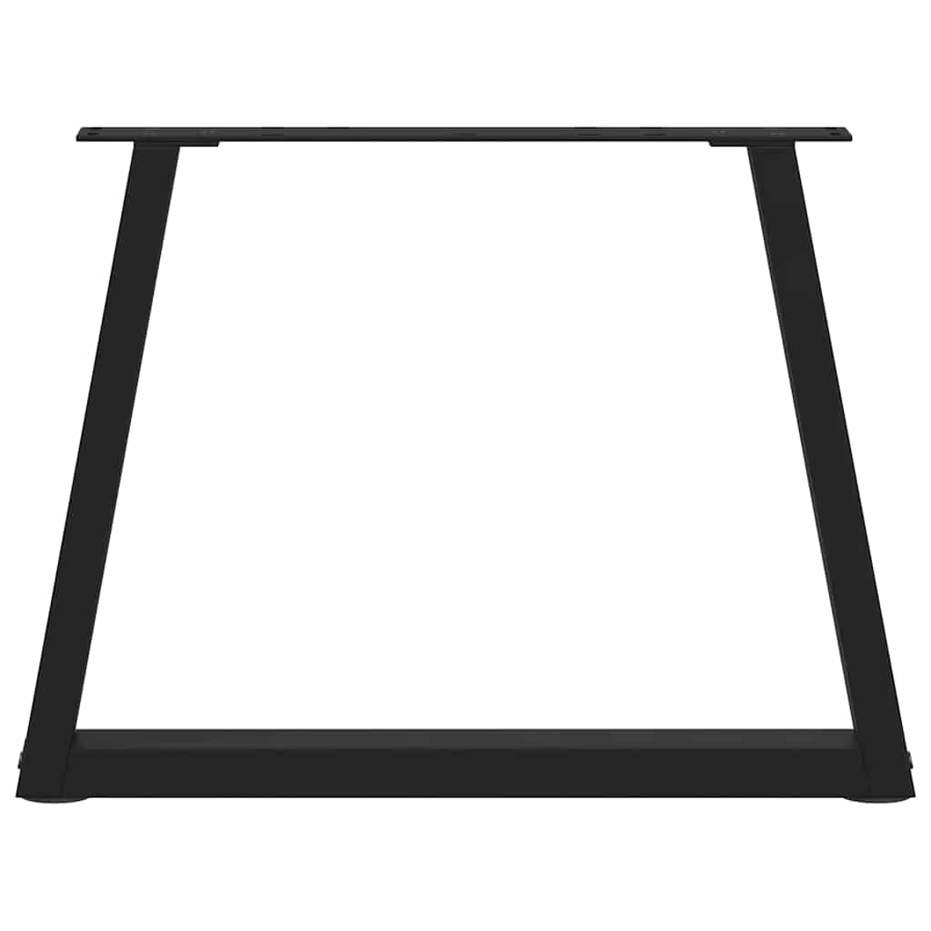 Pés para mesa de centro em V 2 peças preto 70x(42-43,3) cm aço