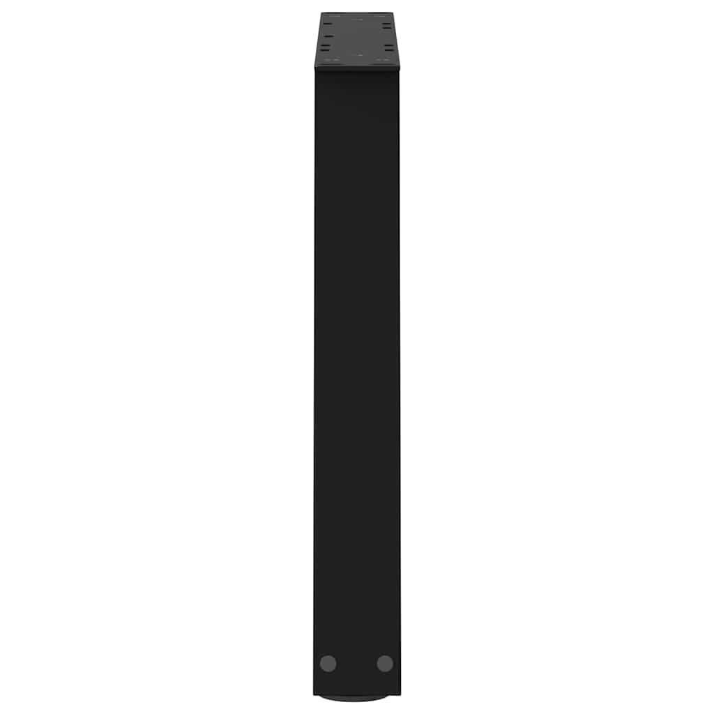 Pés para mesa de centro em V 2 peças preto 70x(42-43,3) cm aço