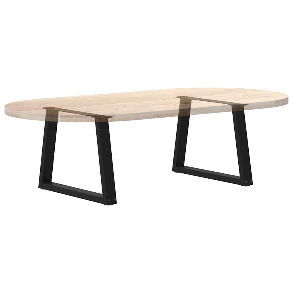 Pés para mesa de centro em V 2 peças preto 70x(42-43,3) cm aço