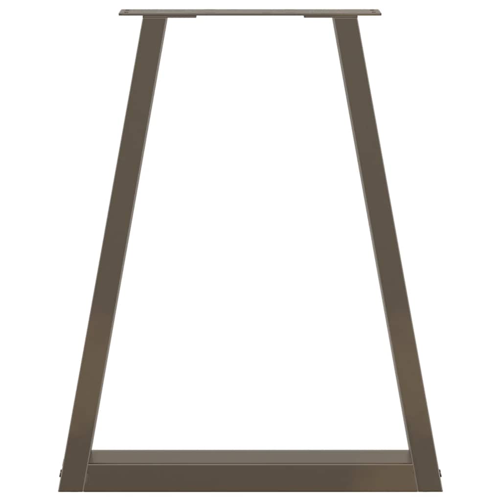 Pés para mesa de jantar em formato de V, 2 peças, aço natural, 50x(72-73,3) cm, aço