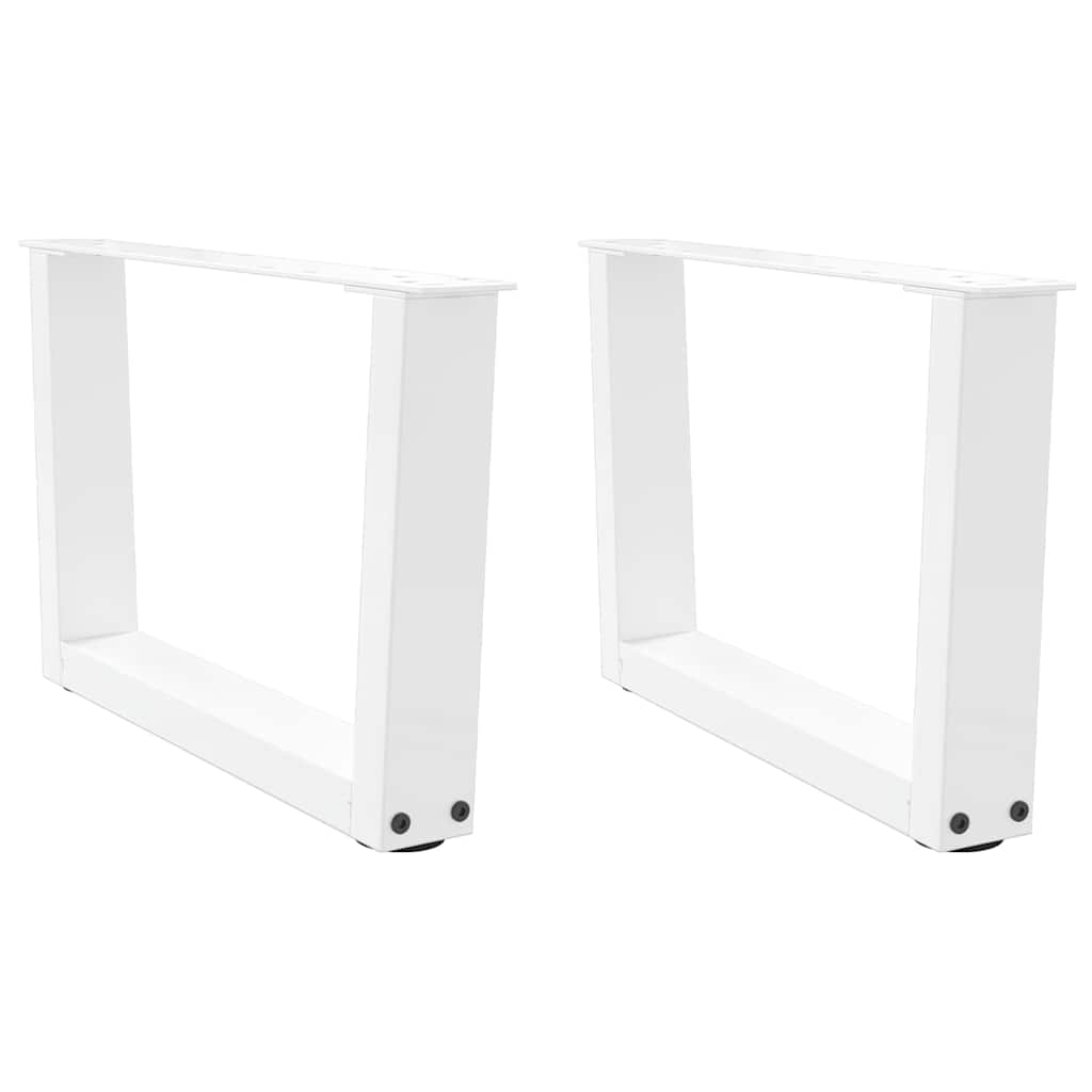Pés para mesa de centro em V 2 peças Branco 50x(30-31,3) cm Aço