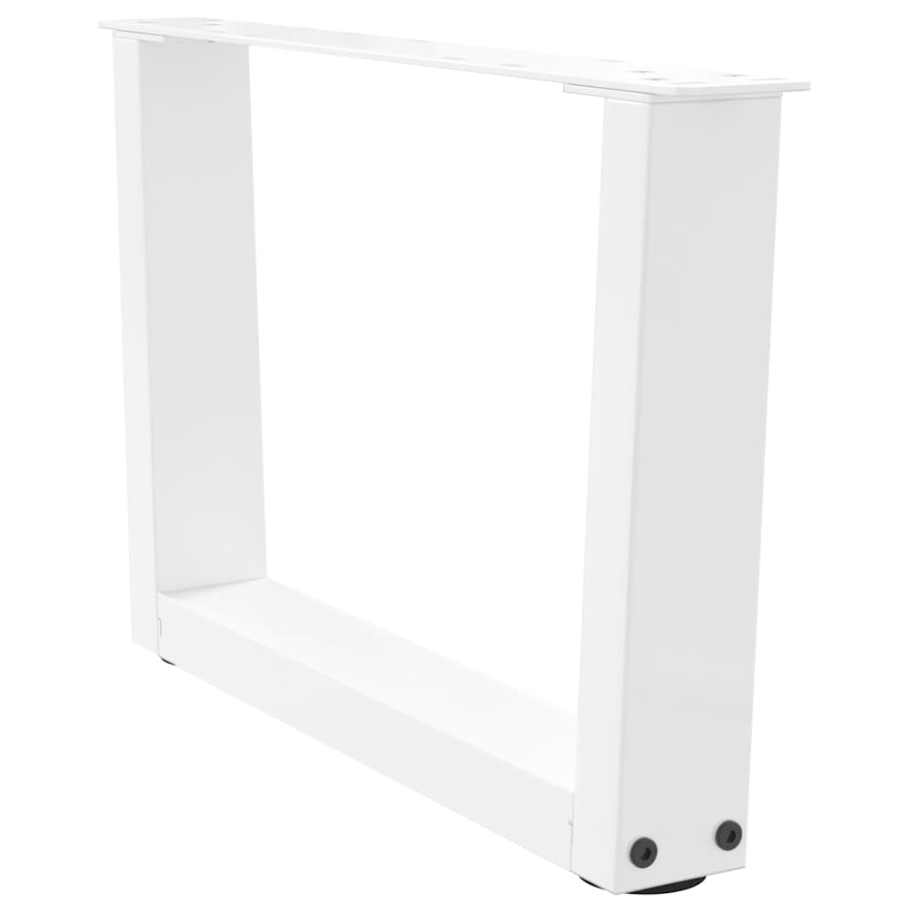 Pés para mesa de centro em V 2 peças Branco 50x(30-31,3) cm Aço