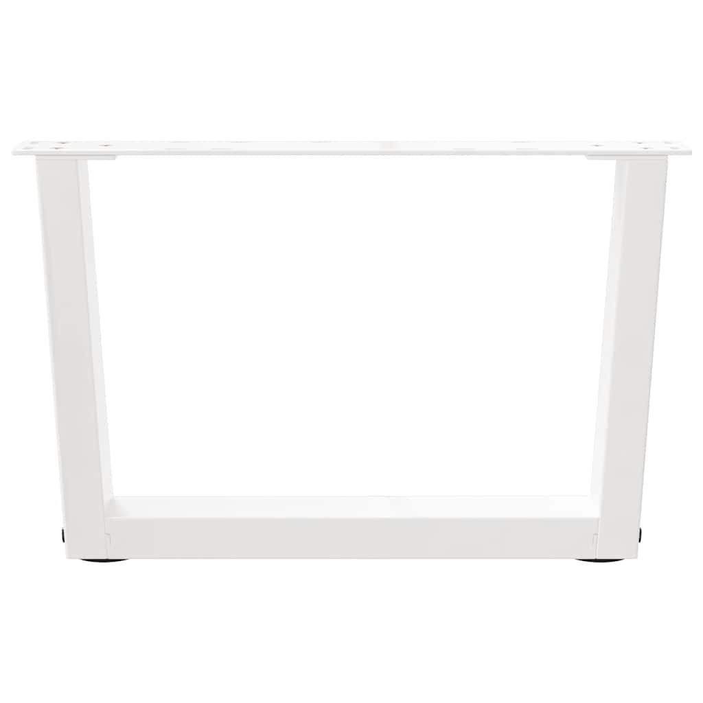 Pés para mesa de centro em V 2 peças Branco 50x(30-31,3) cm Aço