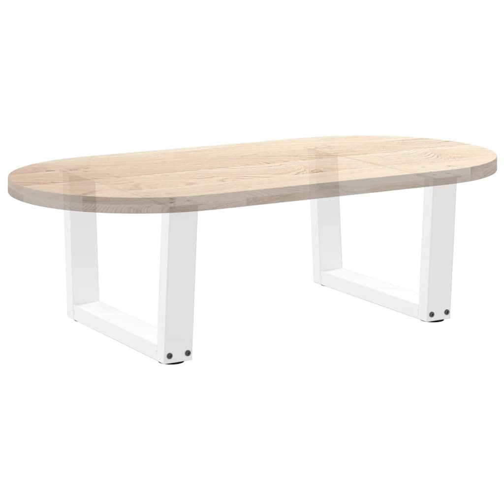 Pés para mesa de centro em V 2 peças Branco 50x(30-31,3) cm Aço