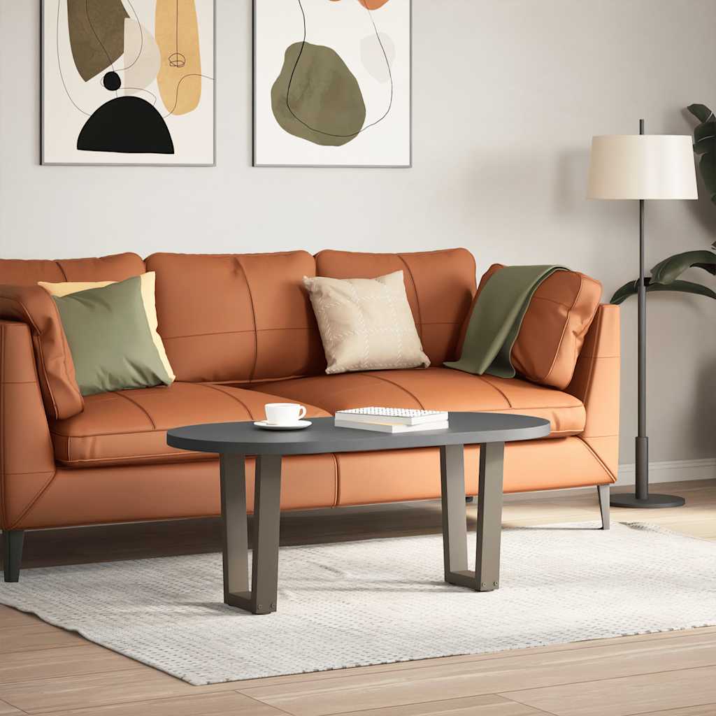 Pés para mesa de centro em formato de V, 2 peças, aço natural, 38 x (42-43,3) cm, aço