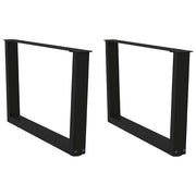 Pés para mesa de centro em V 2 peças preto 70x(42-43,3) cm aço
