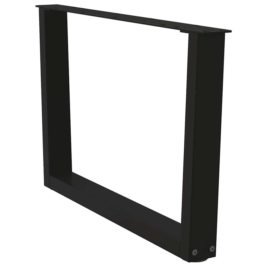 Pés para mesa de centro em V 2 peças preto 70x(42-43,3) cm aço