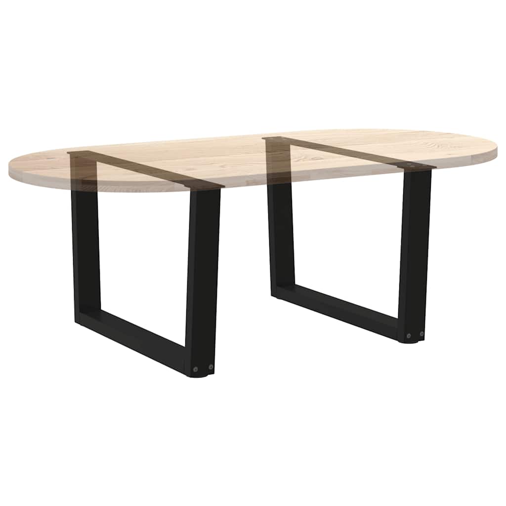 Pés para mesa de centro em V 2 peças preto 70x(42-43,3) cm aço