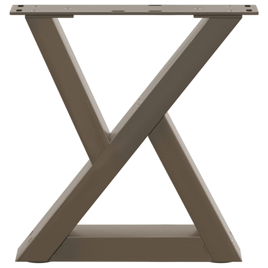 Pés para mesa de centro 2 peças aço natural 30x(30-31,3) cm aço