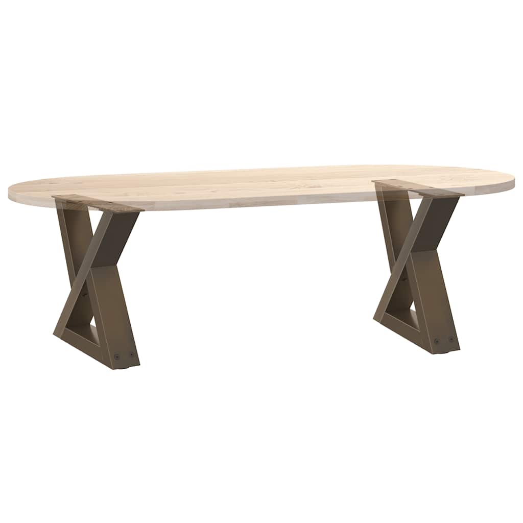 Pés para mesa de centro 2 peças aço natural 30x(30-31,3) cm aço
