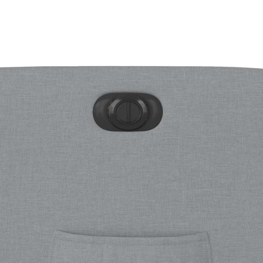 Poltrona reclinável elétrica tecido cinzento-claro