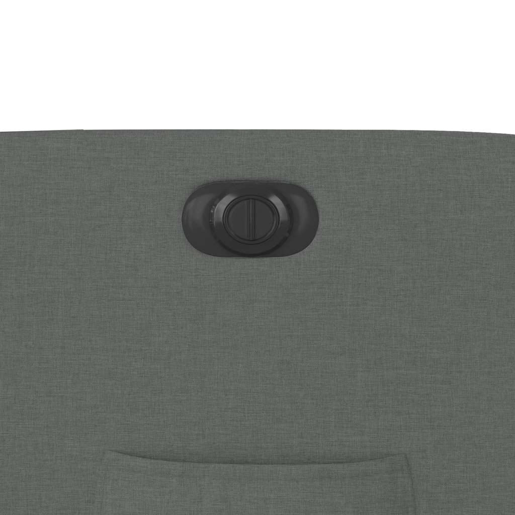 Poltrona reclinável elétrica tecido cinzento-escuro