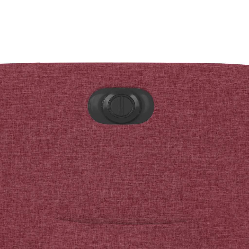 Poltrona elétrica reclinável tecido vermelho tinto