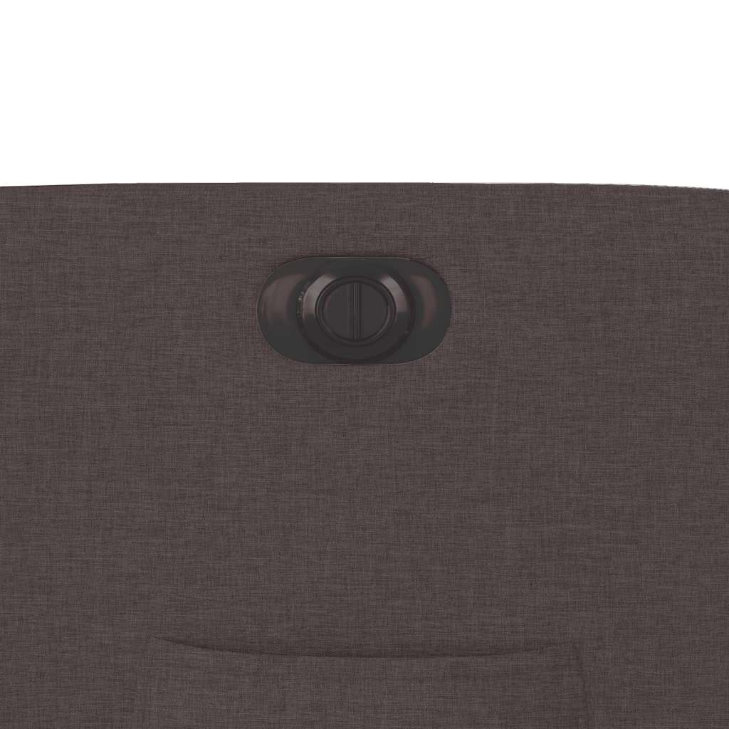 Poltrona elétrica reclinável tecido castanho-escuro