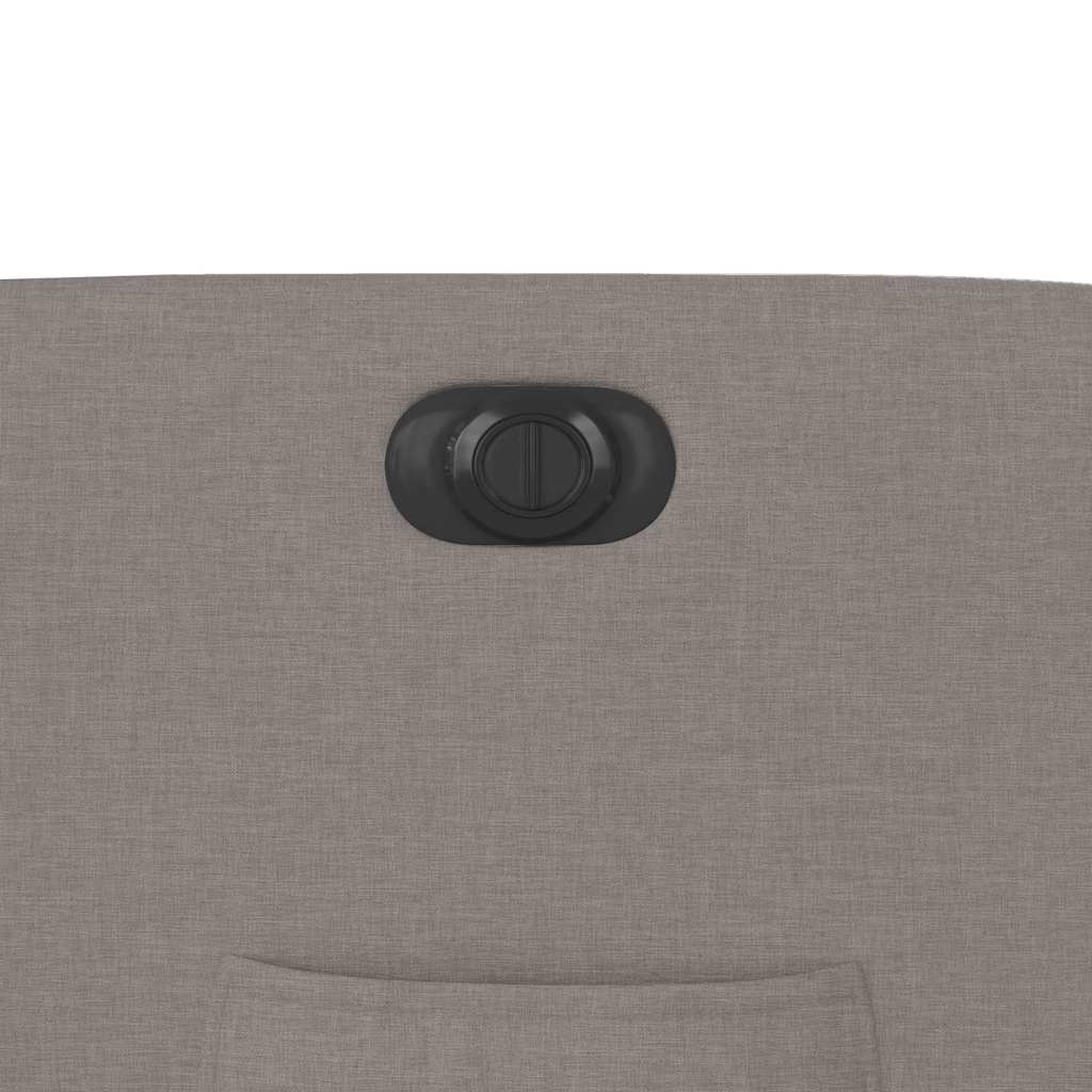 Poltrona elétrica reclinável tecido cinzento-acastanhado