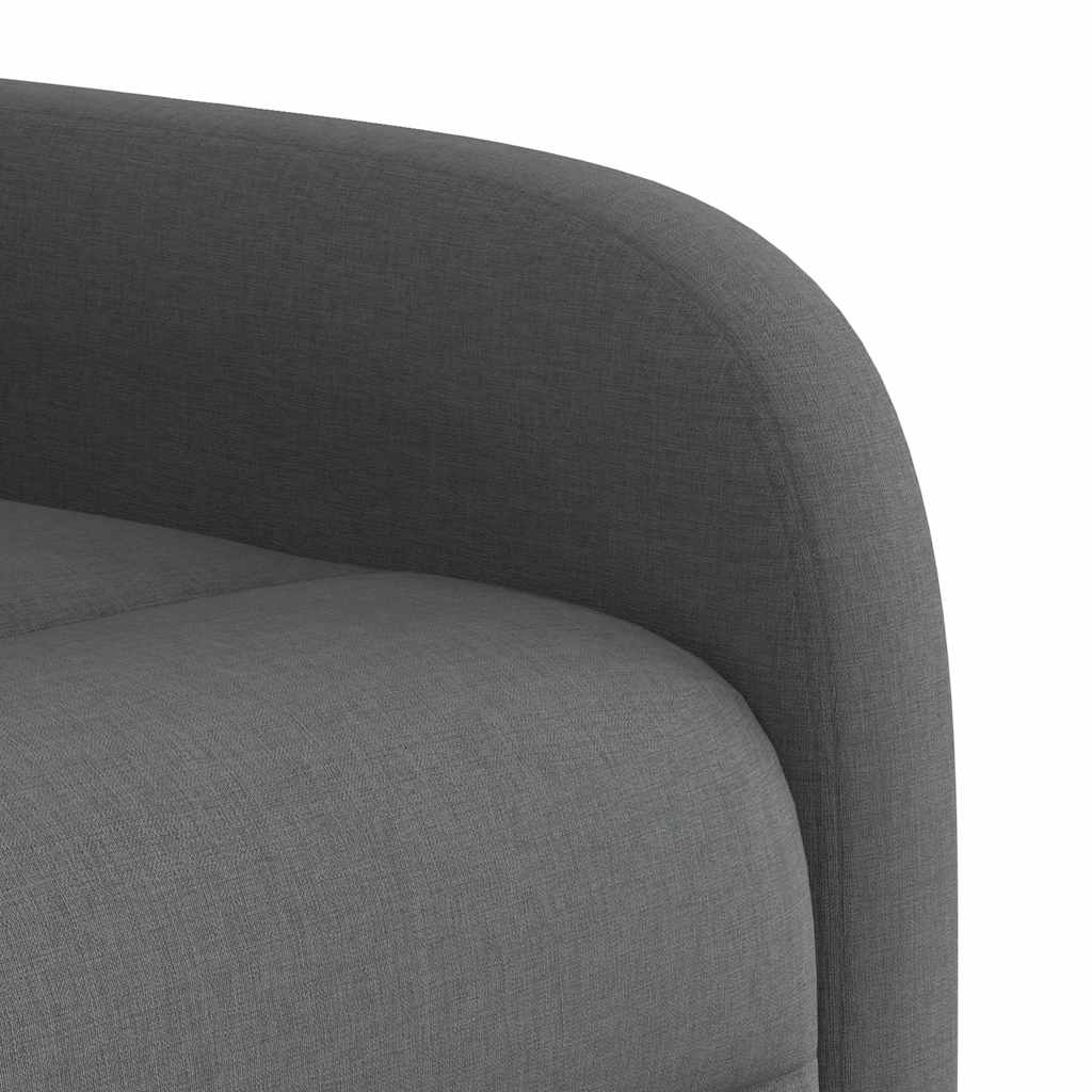 Poltrona elétrica elevatória massagens tecido cinzento-escuro